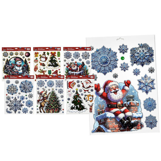 XMASfest Christmas Window Stickers 30x42cm