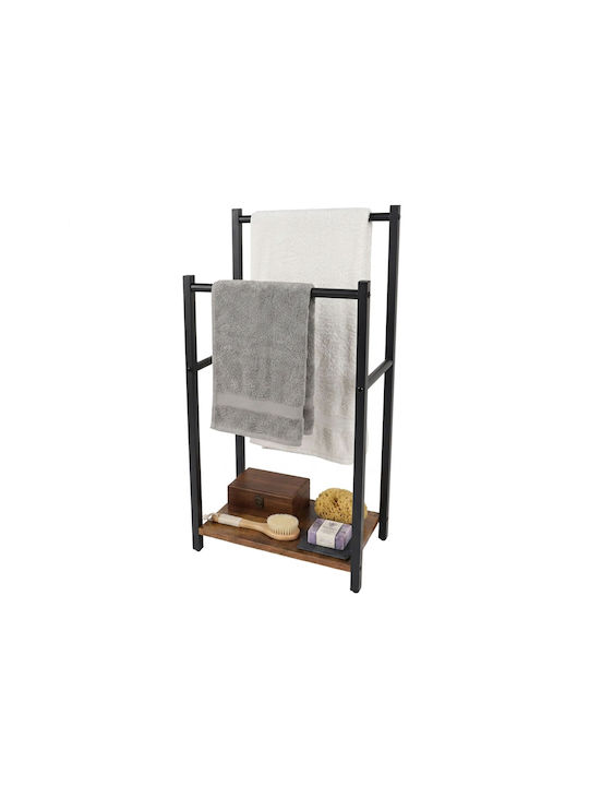 Relaxdays Καλόγερος Μπάνιου Διπλός ​42x80cm Μαύρος