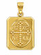 Atofio Kosmima Children’s Pendant Charm with the Virgin Mary in 9K Gold FLPD11036-K9