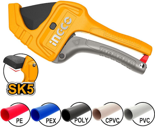 Ingco Manual Pipe Cutter with Maximum Diameter of 218 mm for Plastic / PEX / Iron / Steel / Aluminum HPC3142