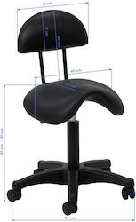 Activeshop Wheeled Black Stool Activeshop Wheeled Black Stool