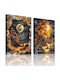 Abstract Chinese Canvas Paintings Set 2 Pieces 40x60 Cm