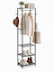 Relaxdays Black Metal Floor Garment Rack 40x28x181cm