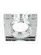 Kanlux Square Glass Recessed Spot Silver