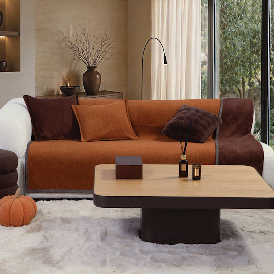 Nef-Nef Homeware Tanger Three-Seater Sofa Throw W180xL300cm Camel Nef-Nef Homeware Tanger Three-Seater Sofa Throw W180xL300cm Camel