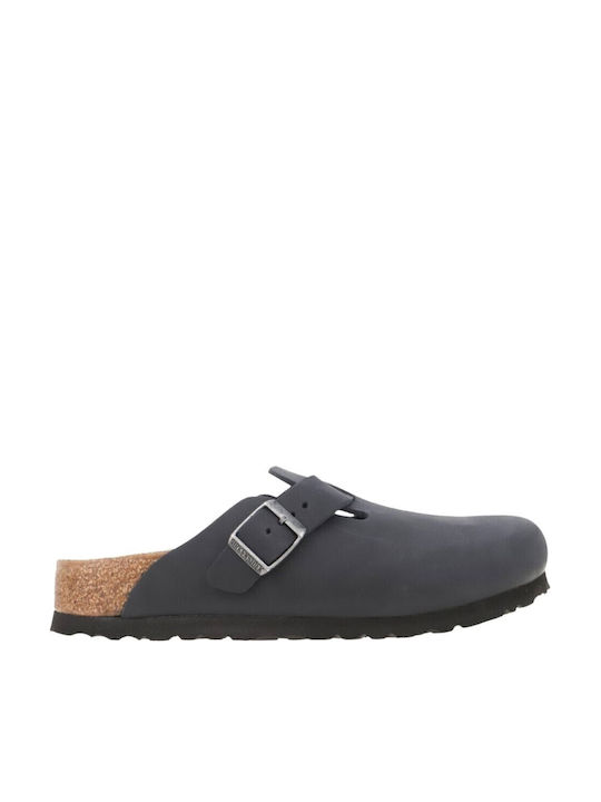 Birkenstock Boston Leoi Ανδρικά Δερμάτινα Σαμπό Μαύρα Birkenstock Boston Leoi Ανδρικά Δερμάτινα Σαμπό Μαύρα