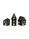 Led House Комплект метални черни фенери 3 бр.