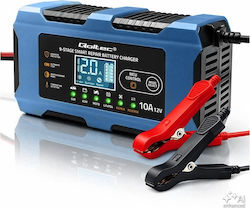 Qoltec Încărcător Inteligent pentru Baterie 12 V 10 A cu Funcție de Reparare, Redresor, MCU, Oprire Automată a Încărcării