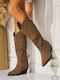Araley Suede Γυναικείες Μπότες Χακί