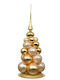 Christmas Decorative Glass Tree 24cm Adorned Gold 21pcs