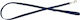 Barry King Hundeleine/Hundeführleine aus Riemen in Blau 1,2 m x 12 mm