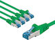 Goobay S/FTP Кат. 6 (Gigabit) Ethernet Мрежов Кабел 2 m Зелен 5 бр.