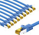 Goobay S/FTP Cat.6a (Gigabit) Мрежов Ethernet Кабел 3 м Син 10 бр.