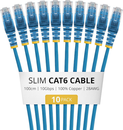 StarTech U/UTP Cat.6 (Gigabit) Καλώδιο Δικτύου Ethernet 1m Μπλε