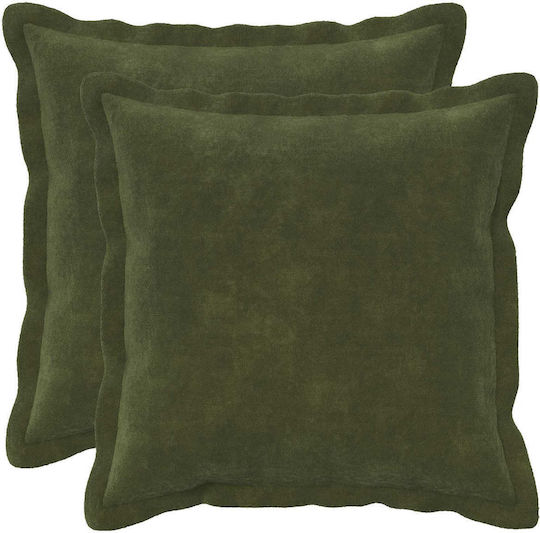 vidaXL Houten Cushion Green 2 pcs 30x30 cm vidaXL Houten Cushion Green 2 pcs 30x30 cm