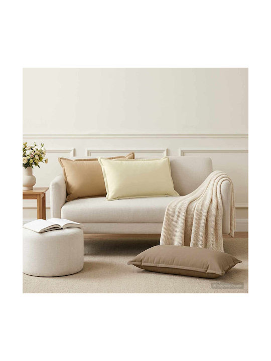 vidaXL Μαξιλάρι Καναπέ Houten Μπεζ 40x80εκ.