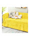 SpitiBazaar Chenille Throws Set 3 pcs Yellow