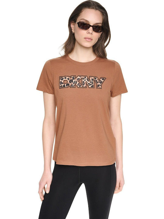 DKNY Women's Cotton Long Sleeve Beige Blouse