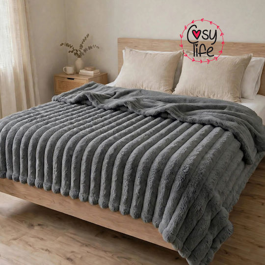 Cosy Life Single Sherpa Comforter 160x220 cm Dark Grey Cosy Life Single Sherpa Comforter 160x220 cm Dark Grey