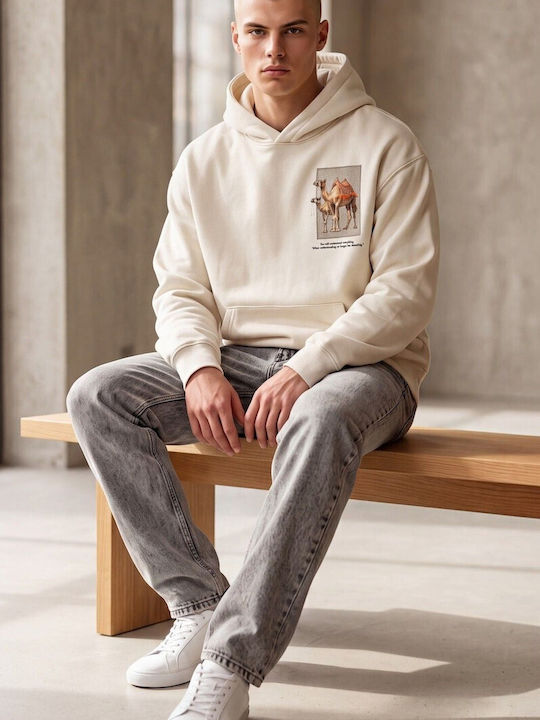 Hooded Sweatshirt Camel Beige