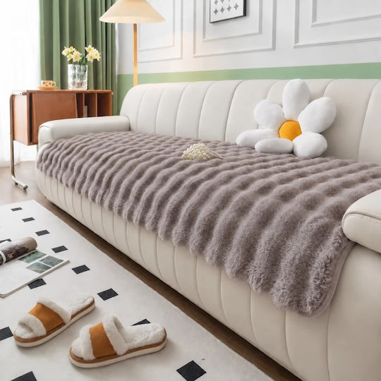 Ehome Set of Brown Elastic Living Room Covers 3 Pieces