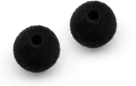 Velvet Bead 10mm/ø2mm Black 100 Pieces