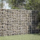 vidaXL Steel Gabion Box for Garden Fence 50x50x100 cm Silver