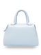 Nicoleta Leather Women's Shoulder Bag Light Blue