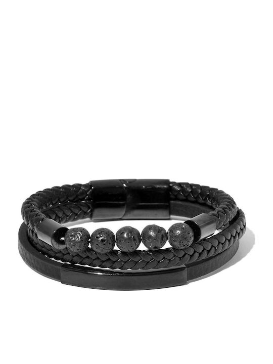 Toro Nero Γυναικείο Βραχιόλι από Δέρμα 21cm