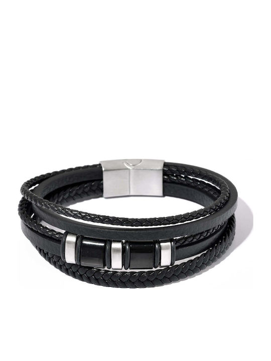 Toro Nero Γυναικείο Βραχιόλι από Δέρμα 21cm