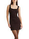 Braunes Sommer-Minikleid