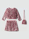 Kinderbekleidungsset mit Rock Winter 2-teilig Rosa