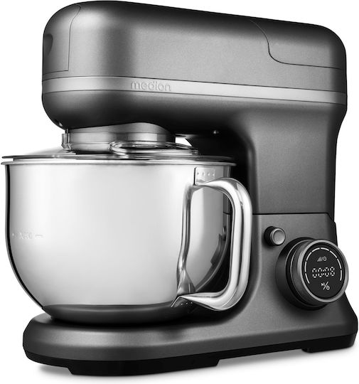 Life Küchenmaschine 1200 W mit Rostfreier 5-l-Schüssel in Grau