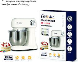 AGC EE-11401 Küchenmaschine 1500 W mit Rostfreier 6-l-Schüssel Weiß