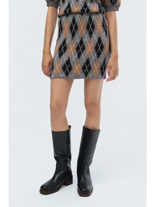 Ψηλόμεση Mini Φούστα Grey