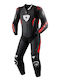 Rev'IT Argon 3 Мъжки Кожен Мотоциклетен Гащеризон Black Neon Red