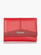 Small Leather Women's Wallet with RFID Red