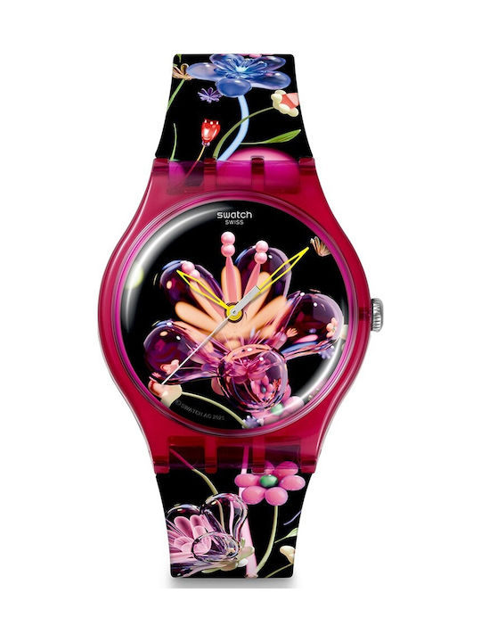 Women's Battery-Powered Watch with Silicone Strap