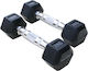 MegaFitness Sechseckige Hantel aus Gummi 1 x 2 kg