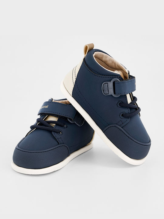 Παιδικά Μποτάκια Barefoot με Σκρατς Navy Μπλε