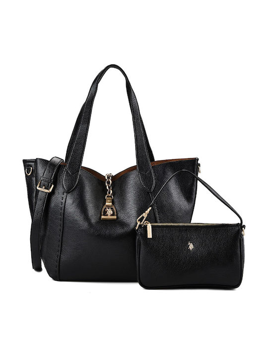 U.S. Polo Assn Women's Black Shoulder Bag