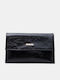 Damen-Clutch Schwarz-Lackleder