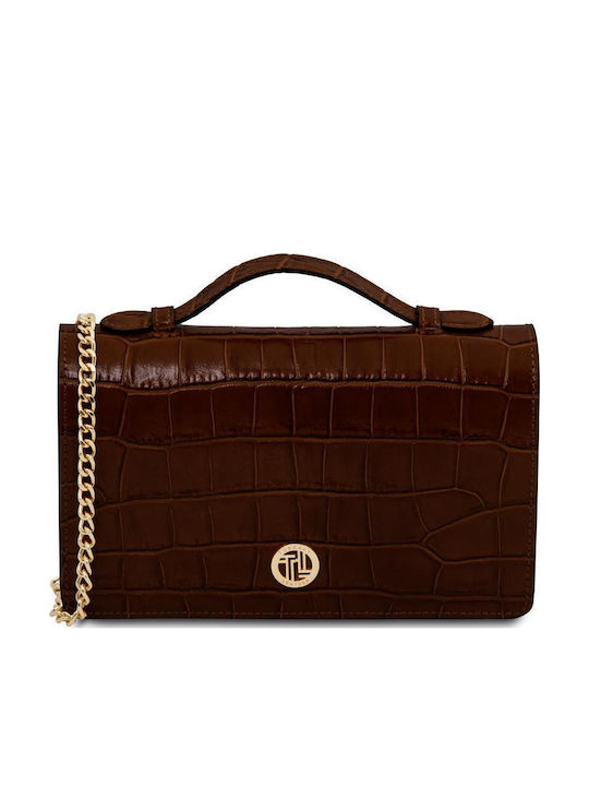 Tuscany Leather Δερμάτινο Γυναικείο Clutch Croc...