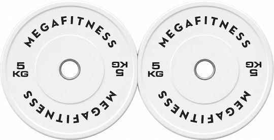 MegaFitness Олимпийски гумен бъмпър диск 1 x 5 kg Ф50 mm
