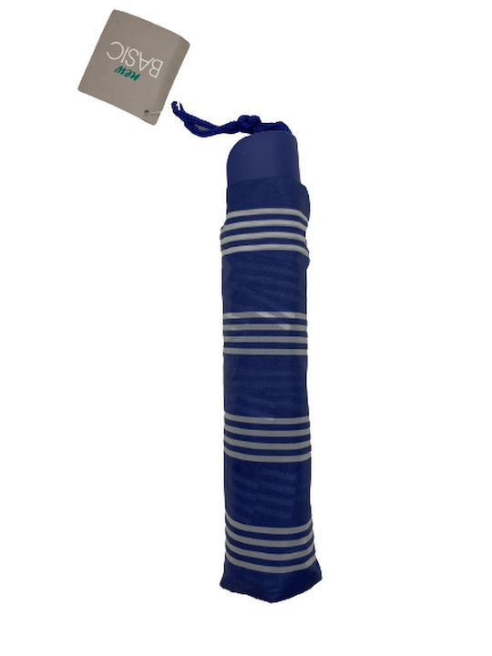 Perletti Kinderregenschirm mit Gebogenem Handgriff, Blau, Durchmesser 54 cm