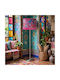 Oxygen Pink Vitr Floor Lamp with E27 Bulb Socket Pink