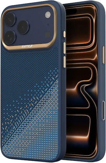Raptic Rückseite Aramidfaser / Kunststoff / Gehärtetes Glas Marineblau (iPhone 18 Pro Max / 17 Pro Max)