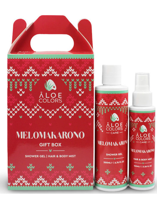 Aloe Colors Меломакароно Комплект за грижа за Хидратация и Почистване на тялото 2 бр