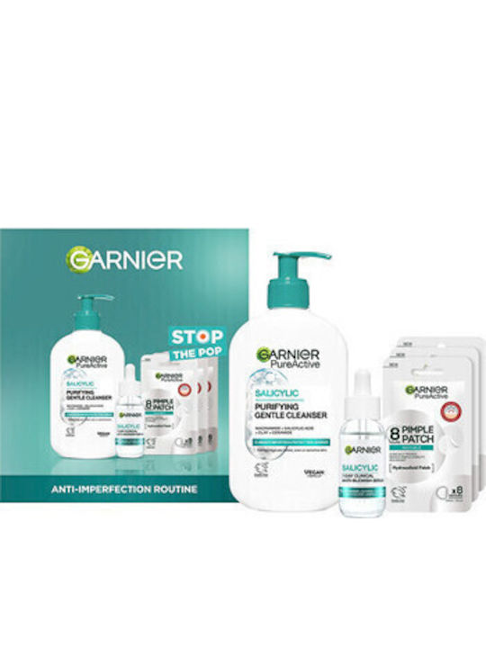 Garnier Anti-Unreinheiten-Routine Hautpflege-Set zur Gesichtsreinigung und gegen Akne