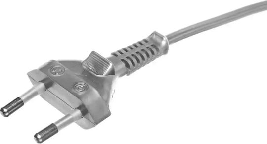 Zamel Захранващ Кабел със Сечение 2x0.75mm² в Сребрист Цвят 2m